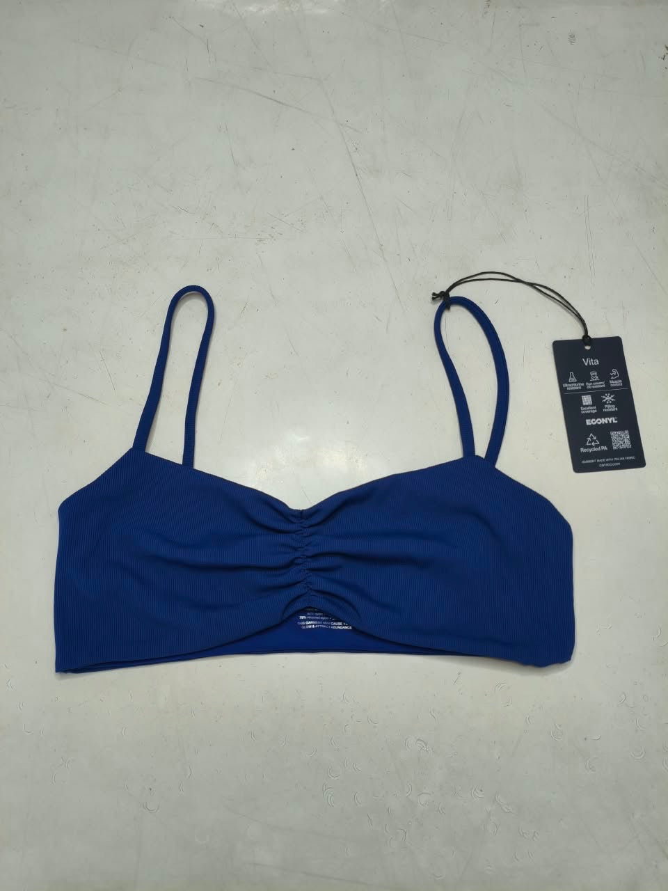 Tritone Textured-Rib Bikini Top